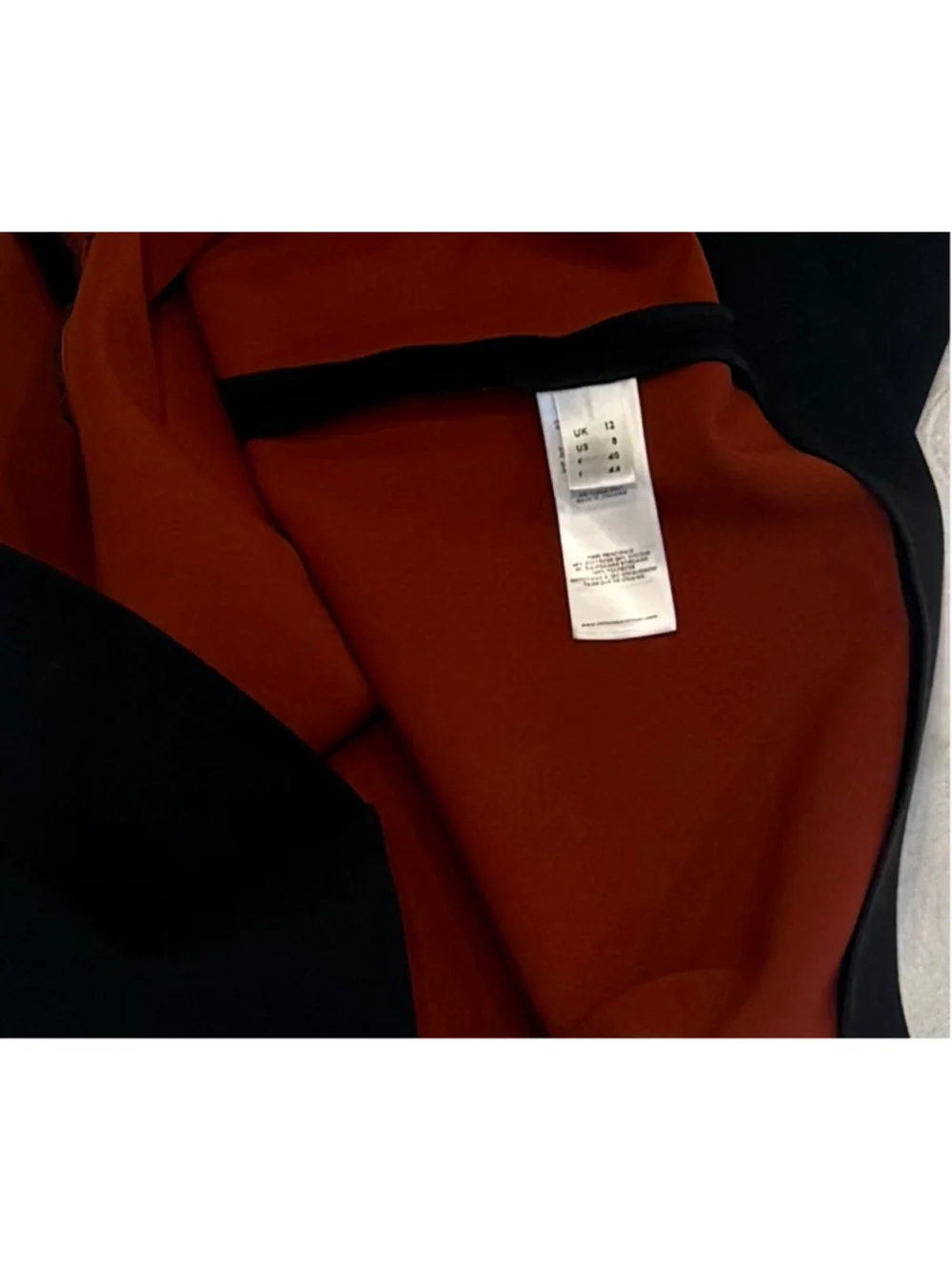 Victoria Victoria Beckham Black Structured Drop Waist Flounce Dress Red Lining U